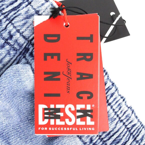 NWT Diesel Tapered D-Lab Track Denim 09D01 Joggers in Light Blue Size Small - Picture 5 of 9